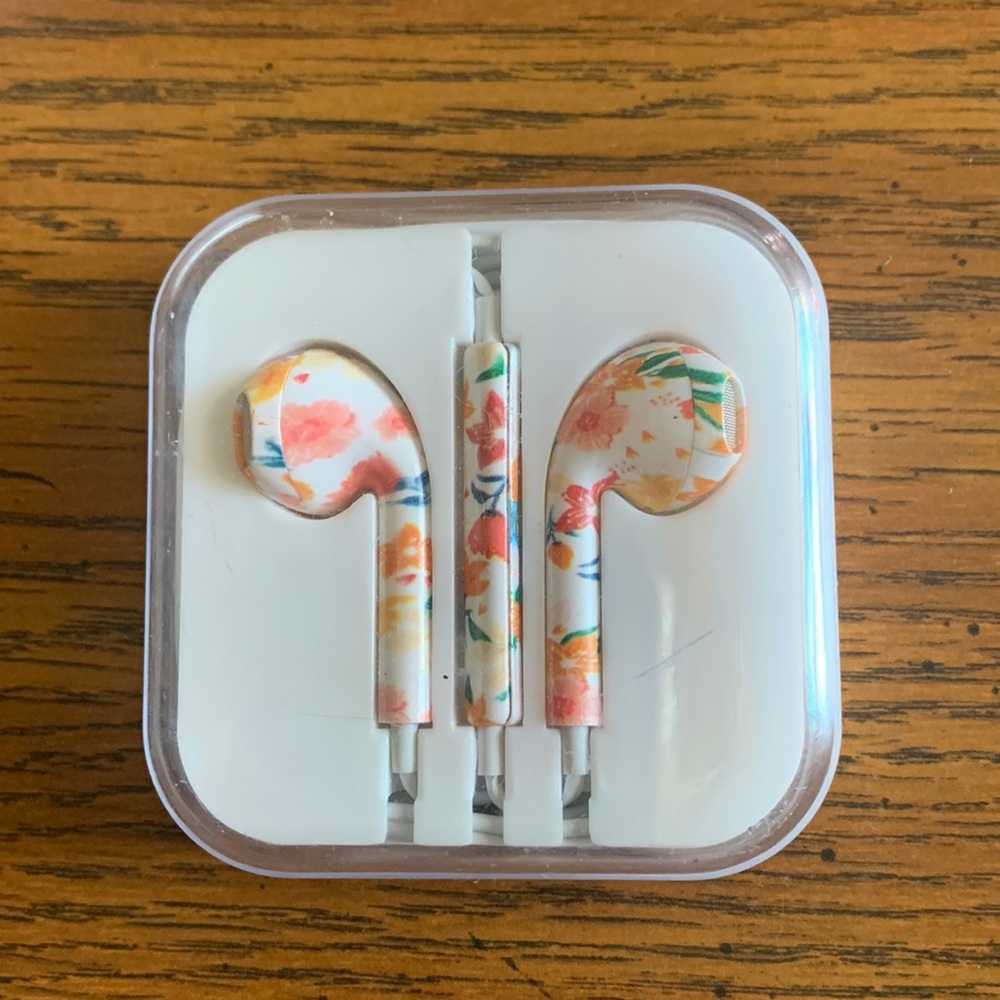 Brand New Ear Buds- Floral